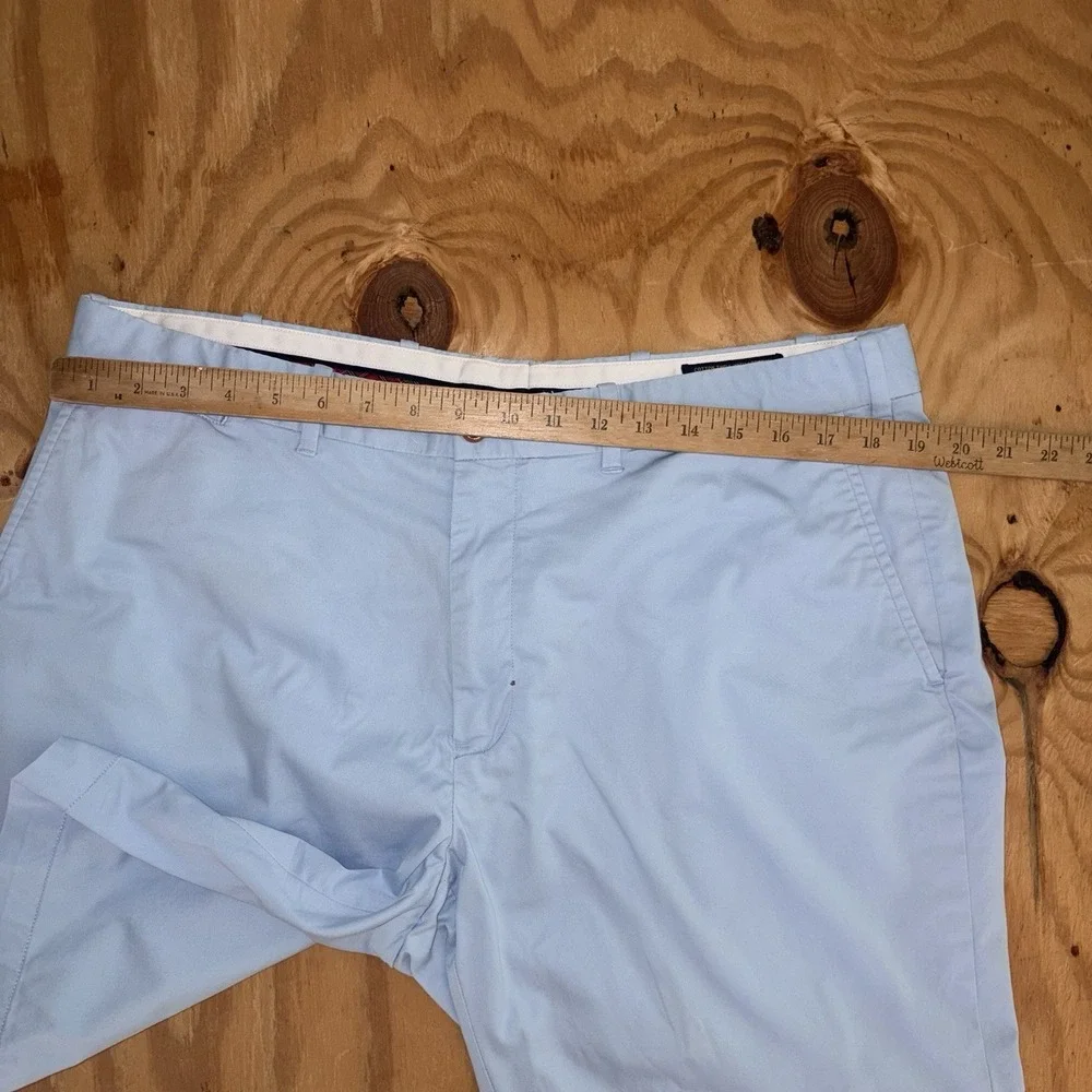 Ralph Lauren Polo Golf Chino Shorts‎ Baby Blue Khaki Crest Logo 38 Twill Stretch